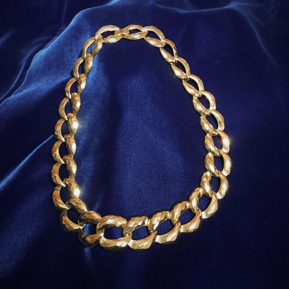 VINTAGE Chunky Chain Collar Necklace - Picture 4 of 4